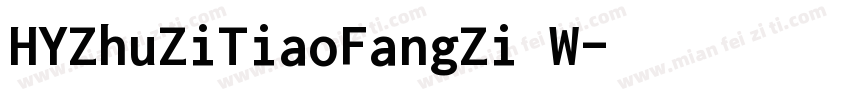 HYZhuZiTiaoFangZi W字体转换